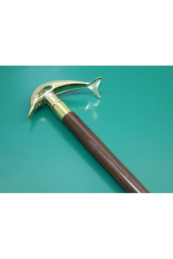 Bidebuvar Pirinç Yunus Balıklı Baston