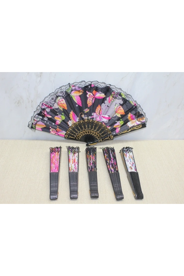 Bidebuvar Plastik Renkli Yelpaze