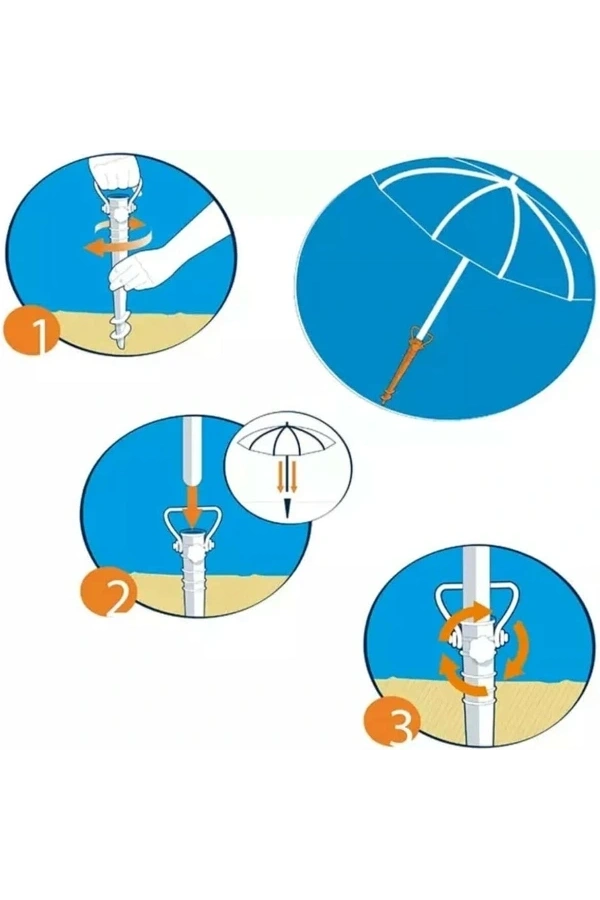 Bidebuvar Plastik Şemsiye Sabitleme Kazığı