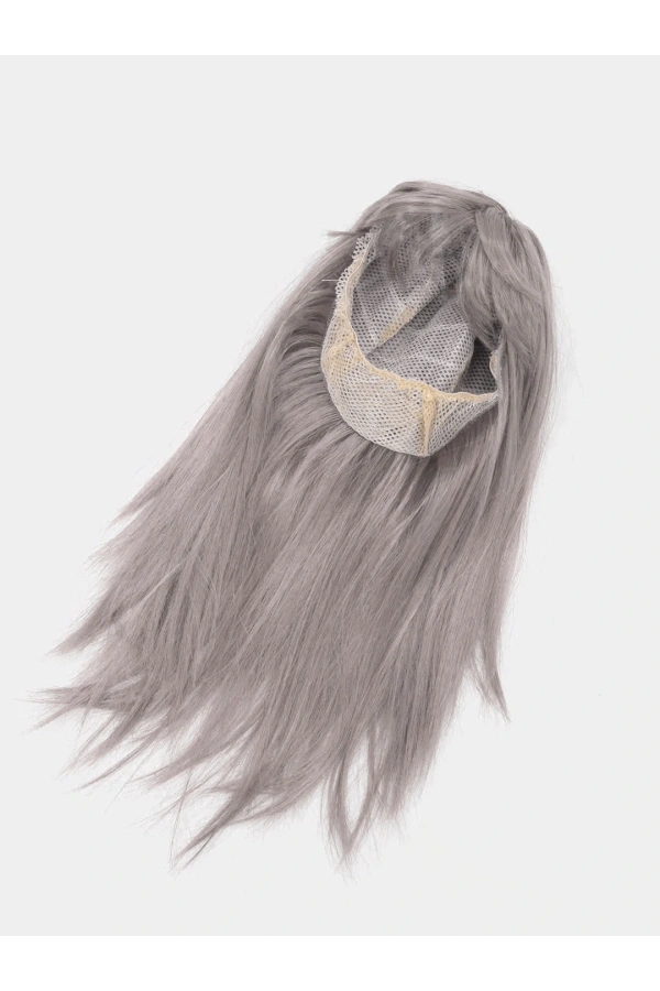 Bidebuvar Platin Gri Gümüş Uzun Parti Peruğu