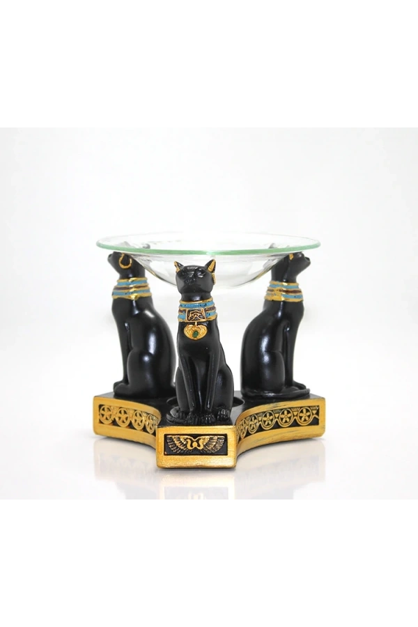 Bidebuvar Polyester Mısır Kedisi Buhurdanlık