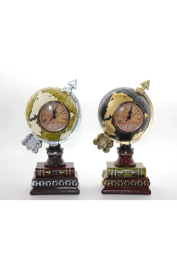 Bidebuvar Polyester Saatli Dünya Küre