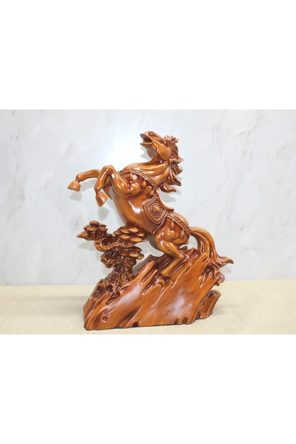 Bidebuvar Polyester Şahlanmış At Figürü