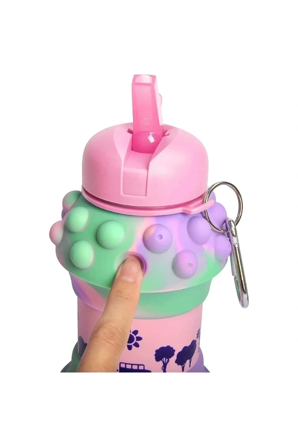 Bidebuvar Pop-It Detaylı Akordiyon Su Şişesi