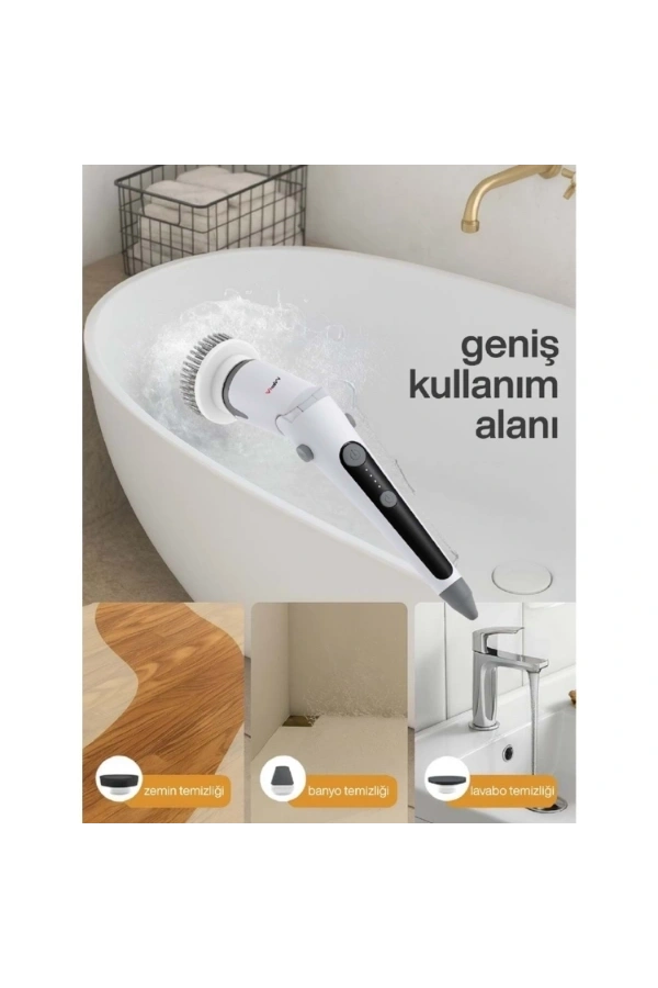 Bidebuvar Portatif Şarjlı Temizleme Fırçası