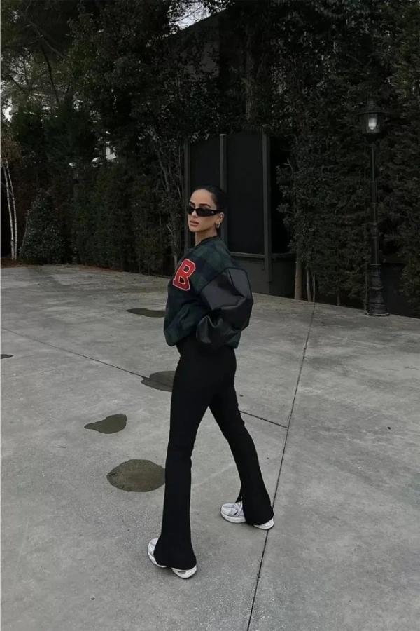 Bidebuvar Pötikare Desen Nakışlı Kolej Ceket - Haki