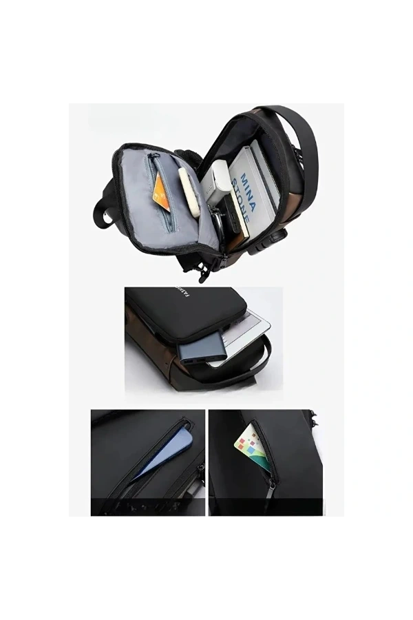 Bidebuvar Powerbank Destekli Erkek Ön Göğüs Çantası