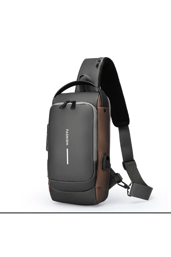 Bidebuvar Powerbank Destekli Erkek Ön Göğüs Çantası