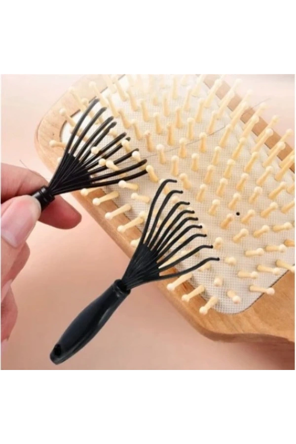 Bidebuvar Pratik Saç Fırçası ve Tarak Temizleme Aparatı 2 Adet