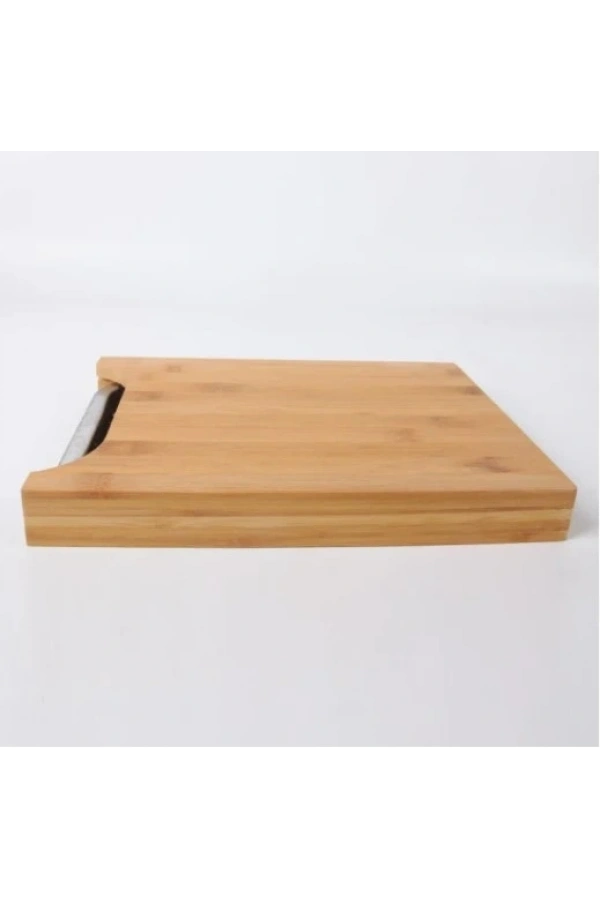 Bidebuvar Pratik Tepsili Ahşap Kesme Tahtası