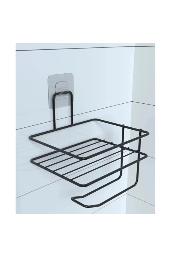 Bidebuvar Pratik Yapışkanlı Metal Tuvalet Kağıdı Tutucu