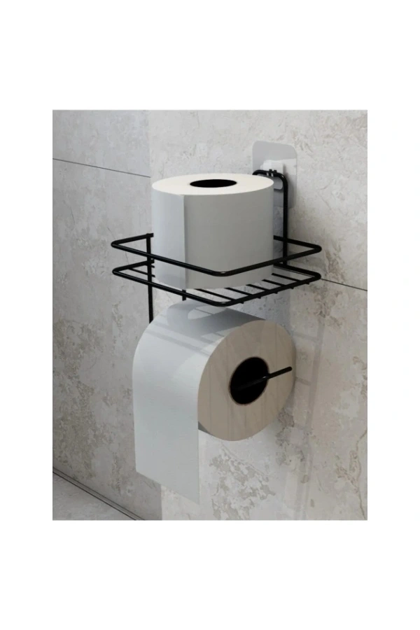 Bidebuvar Pratik Yapışkanlı Metal Tuvalet Kağıdı Tutucu