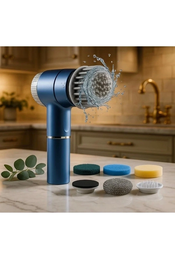 Bidebuvar Profesyonel 5’i 1 Arada Şarjlı Temizlik Fırçası