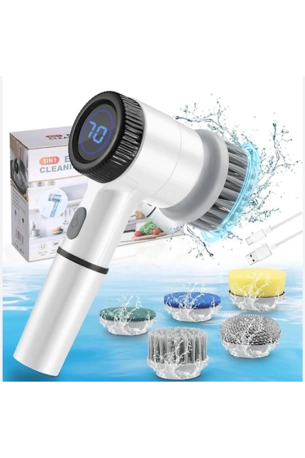 Bidebuvar Profesyonel 5’i 1 Arada Şarjlı Temizlik Fırçası