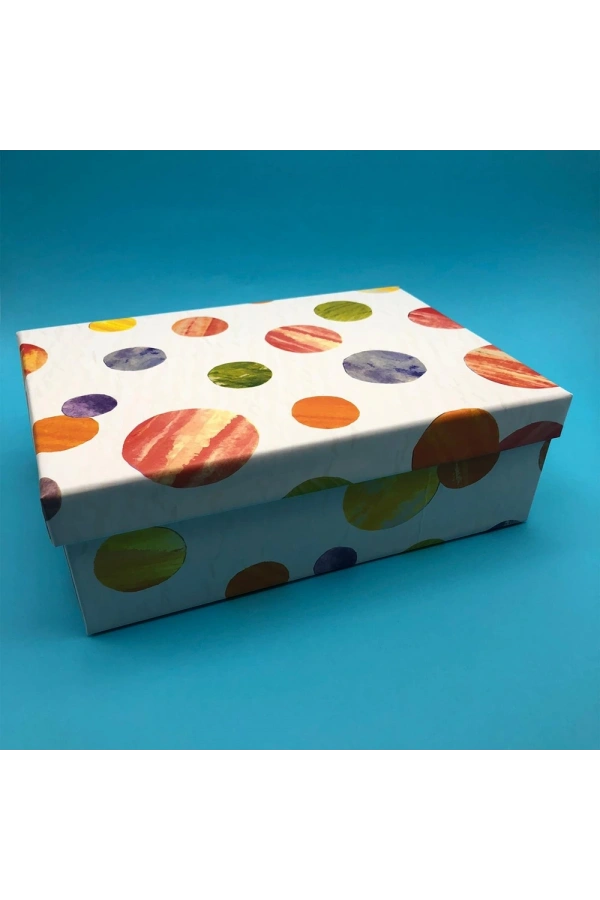 Bidebuvar Puantiye Desenli Hediye Kutusu