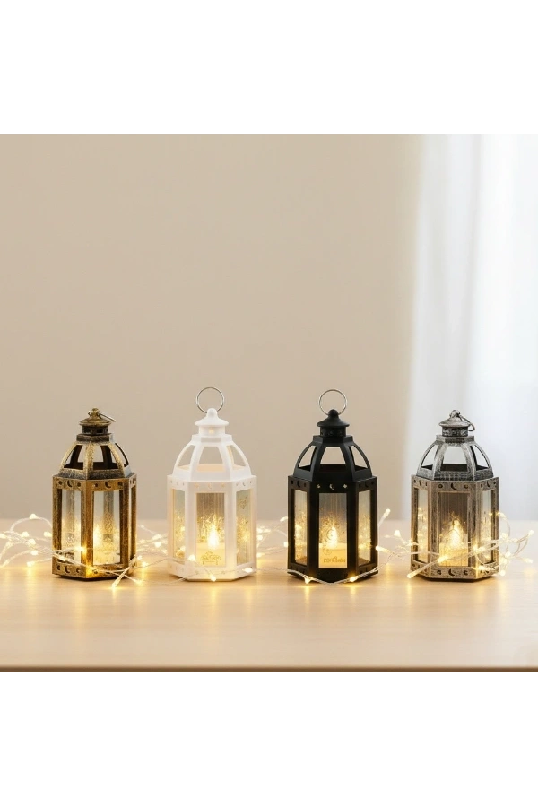 Bidebuvar Ramazan Temalı Büyük Altıgen Açık Kubbe LED Lamba