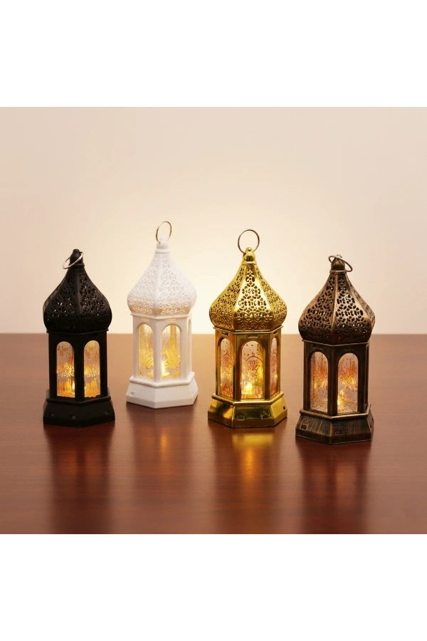 Bidebuvar Ramazan Temalı Büyük Altıgen Kapalı Kubbe LED Lamba