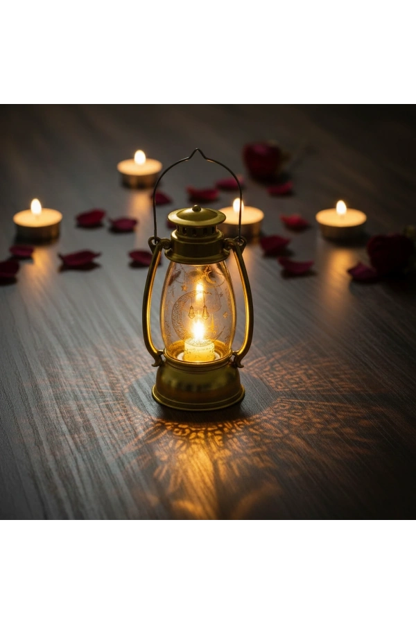 Bidebuvar Ramazan Temalı Gold Gaz Lambası LED Işık