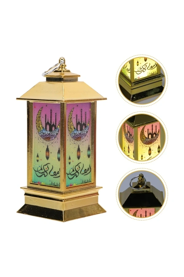 Bidebuvar Ramazan Temalı Küçük Kare Kubbe LED Lamba