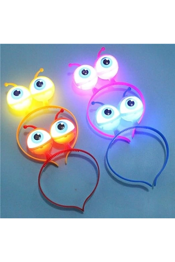 Bidebuvar RENGARENK 3 FARKLI FONKSIYONDA YANAN LED IŞIKLI UZAYLI GÖZ TAÇ