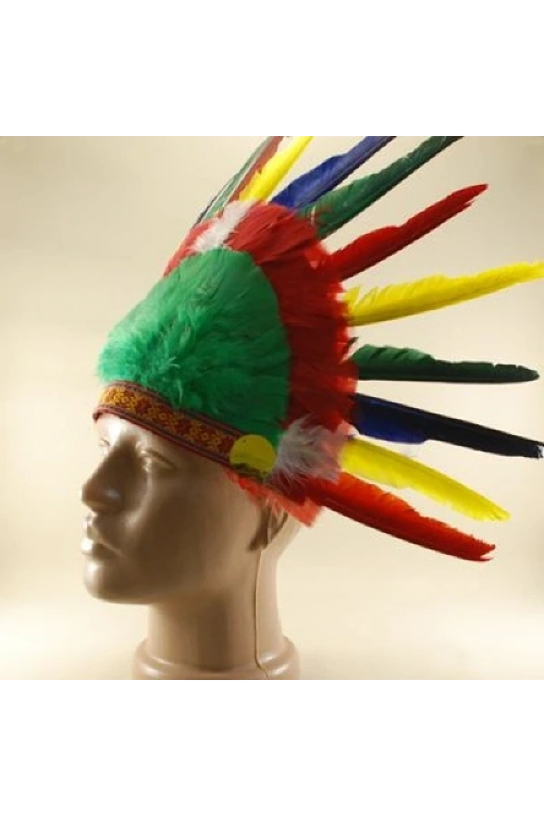 Bidebuvar Renkli Kızılderili Başlığı Şapkası