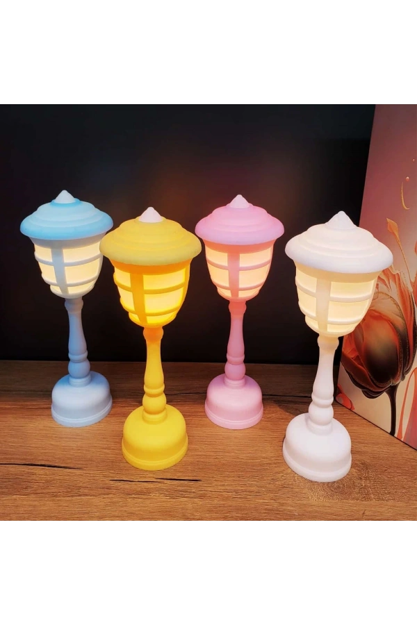 Bidebuvar Renkli Sokak Lambası Tasarımlı Led Işık