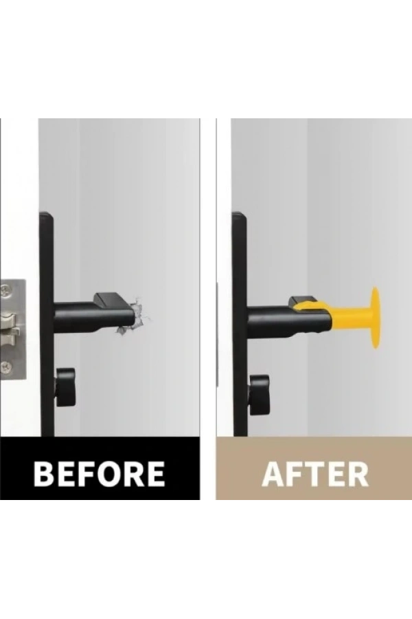 Bidebuvar Renkli Vantuzlu Geçmeli Kapı Kolu Stoper 4lü Set