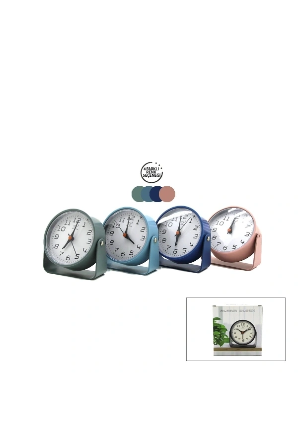 Bidebuvar Renkli Yuvarlak Masa Çalar Saati