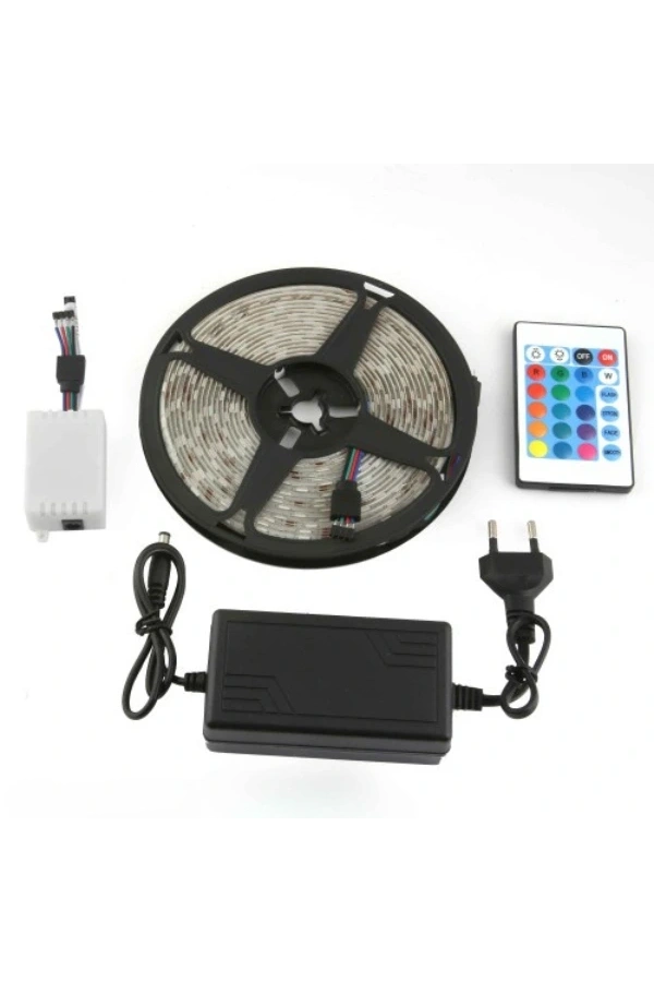 Bidebuvar RGB Şerit 54 LED Kumandalı USB Bağlantılı