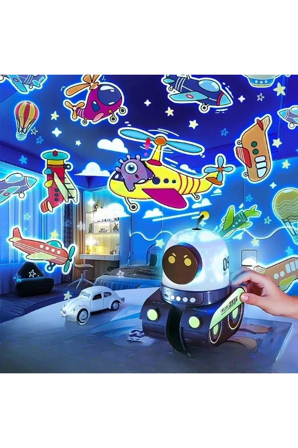 Bidebuvar Robot Tasarımlı Projektör Gece Lambası