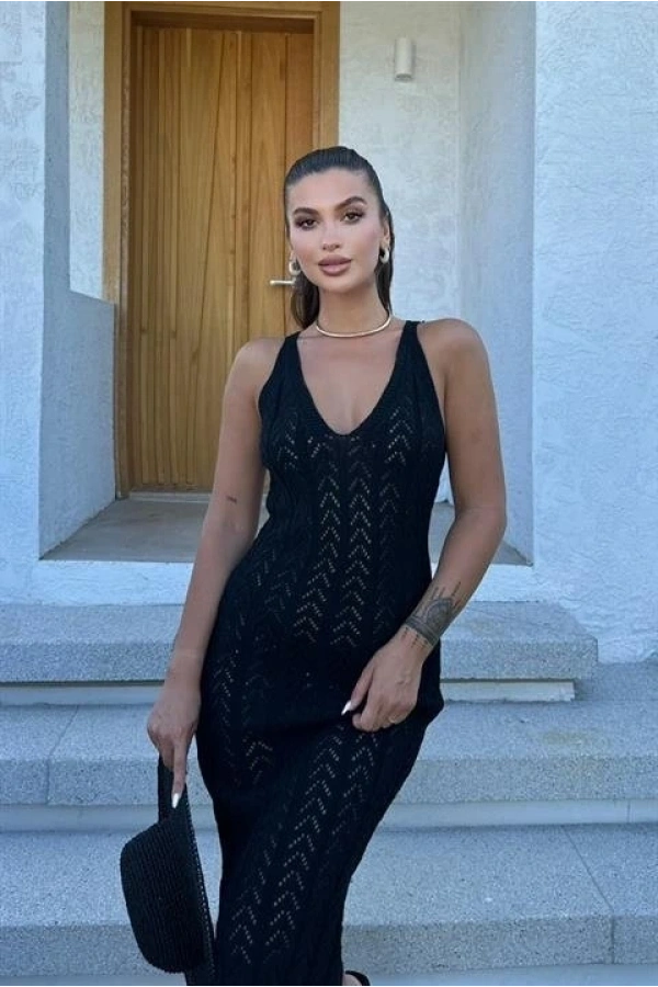 Bidebuvar Rosalia Sırt Dekolteli Elbise 2761