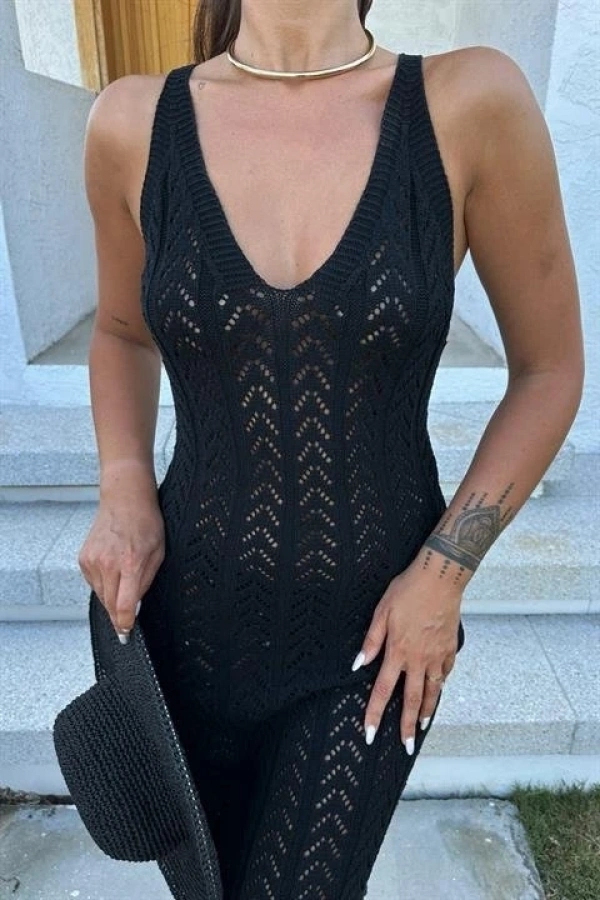 Bidebuvar Rosalia Sırt Dekolteli Elbise 2761