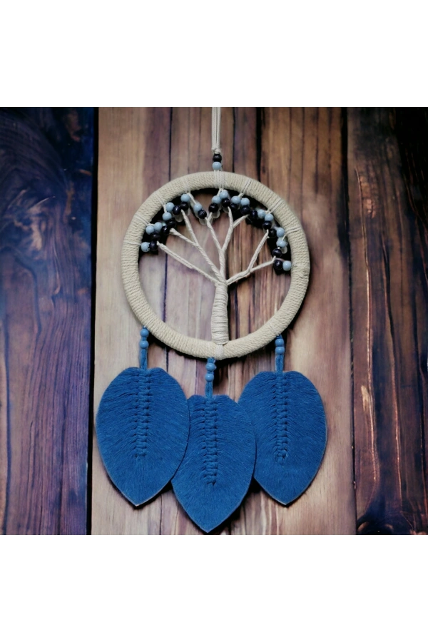 Bidebuvar Rüya Kovan Hayat Ağacı Dream Catcher Mavi