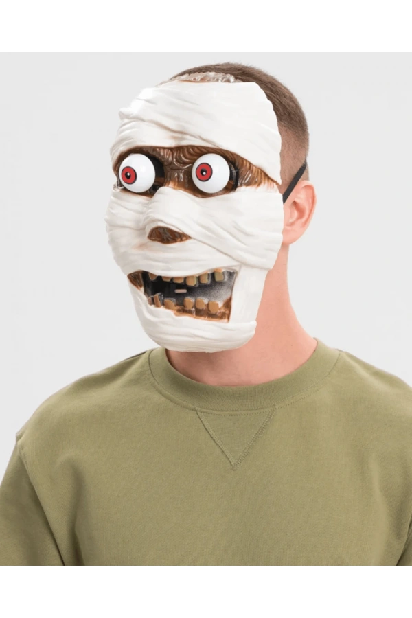 Bidebuvar Sallanan Yaylı Oynar Gözlü Mumya Maskesi