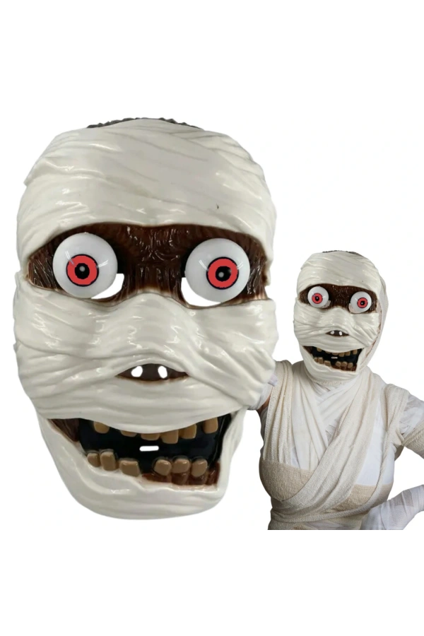 Bidebuvar Sallanan Yaylı Oynar Gözlü Mumya Maskesi