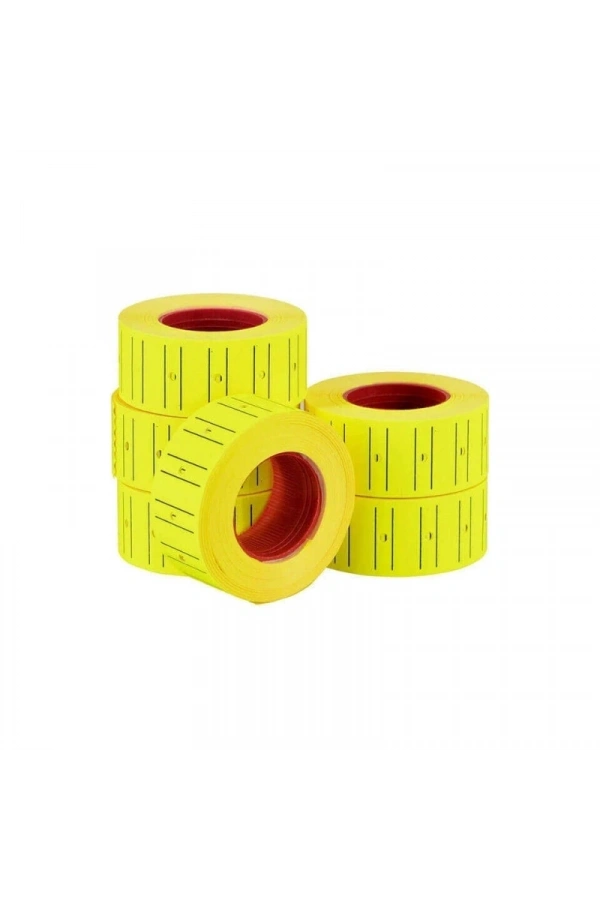 Bidebuvar Sarı Fiyat Etiketi - 12x21 mm - Rulo