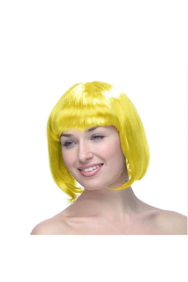Bidebuvar Sarı Küt Peruk Saç