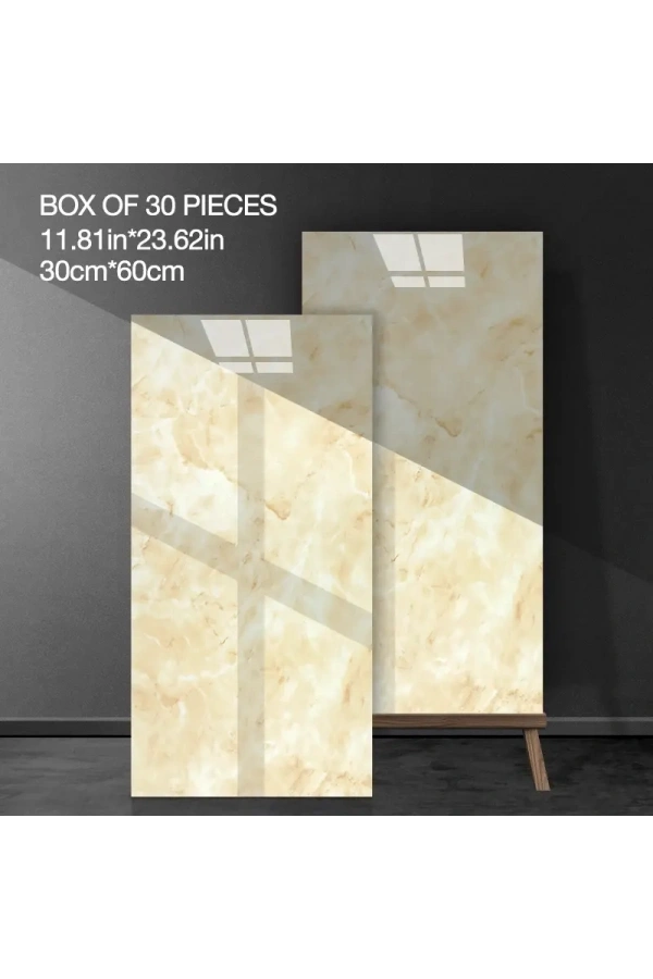 Bidebuvar Sarı Mermer Desenli Alüminyum Plastik Duvar Stickerı