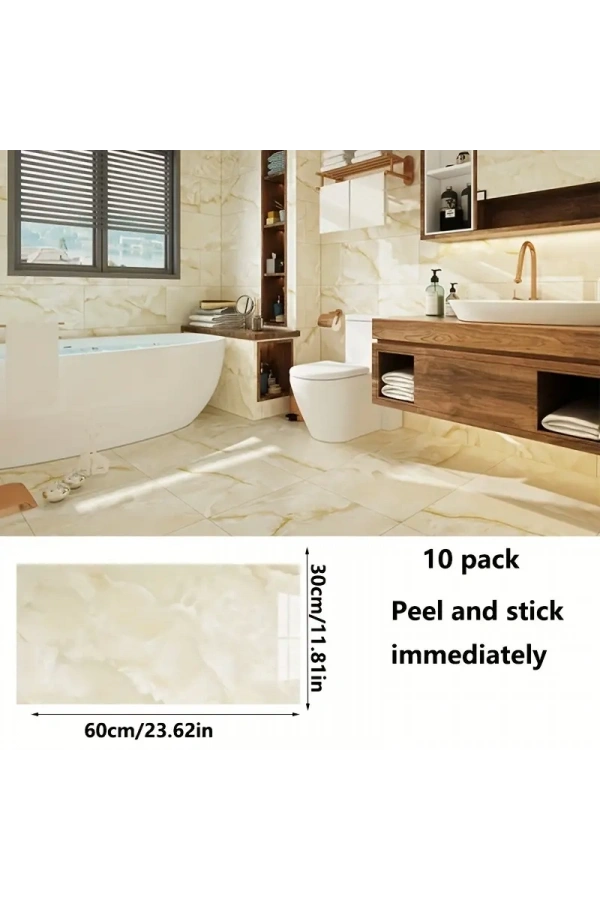 Bidebuvar Sarı Mermer Desenli Alüminyum Plastik Duvar Stickerı