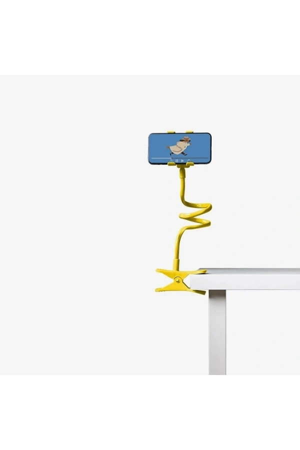 Bidebuvar Sarı Renk Akrobat Telefon Tutucu Oynar Başlıklı