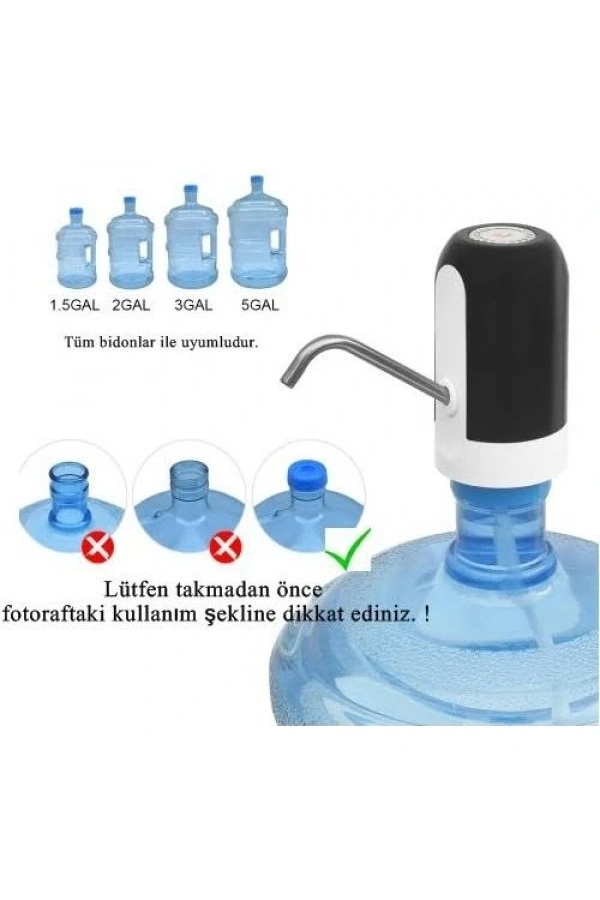 Bidebuvar Şarjlı Damacana Su Pompası