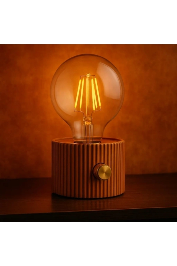 Bidebuvar Şarjlı Dekoratif Masa Lambası - Kademesiz Dimmer - Type-C Bağlantılı