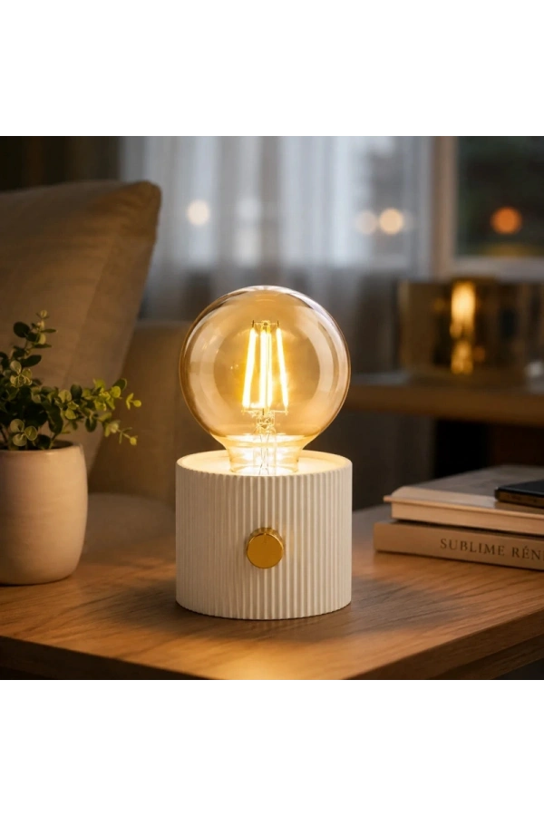 Bidebuvar Şarjlı Dekoratif Masa Lambası - Kademesiz Dimmer - Type-C Bağlantılı