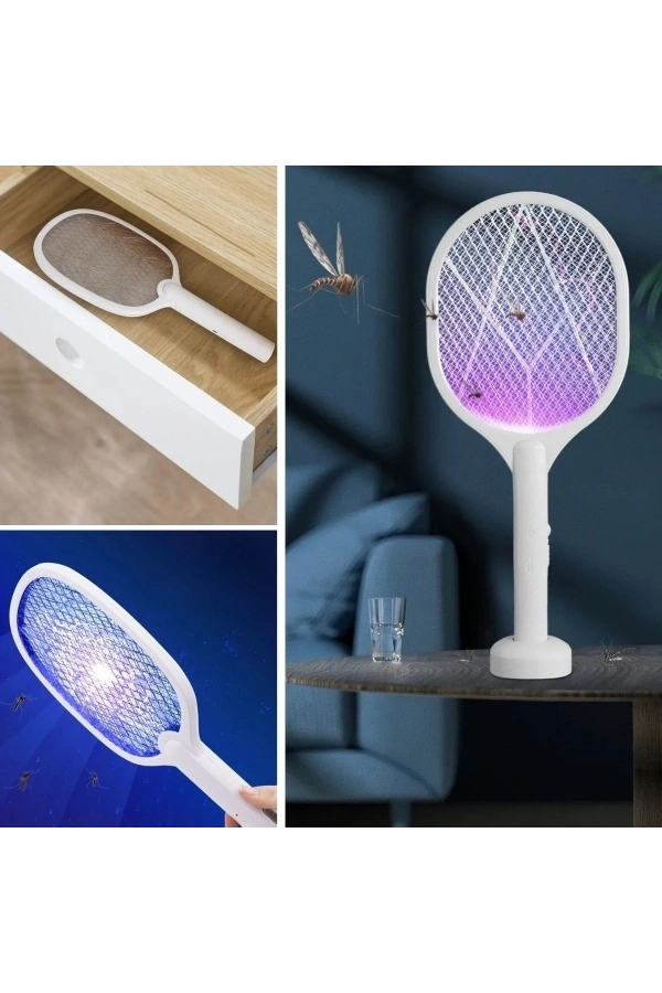 Bidebuvar Şarjlı Standlı Sinek Öldürücü Raket