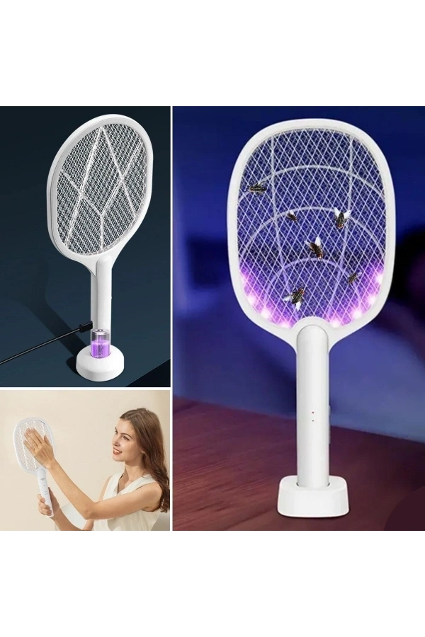 Bidebuvar Şarjlı Standlı Sinek Öldürücü Raket