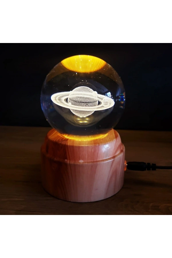 Bidebuvar Satürn Tasarımlı Dönen Cam Küre