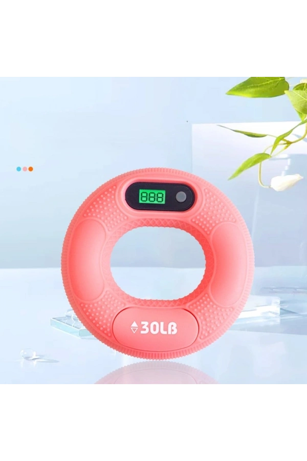 Bidebuvar Sayaçlı El Güçlendirme Halkası - Akıllı Egzersiz Aleti - 30 LB