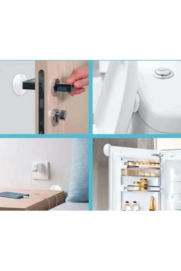 Bidebuvar Şeffaf Silikon Mobilya ve Kapı Durdurucu Darbe Pedi 6lı Set