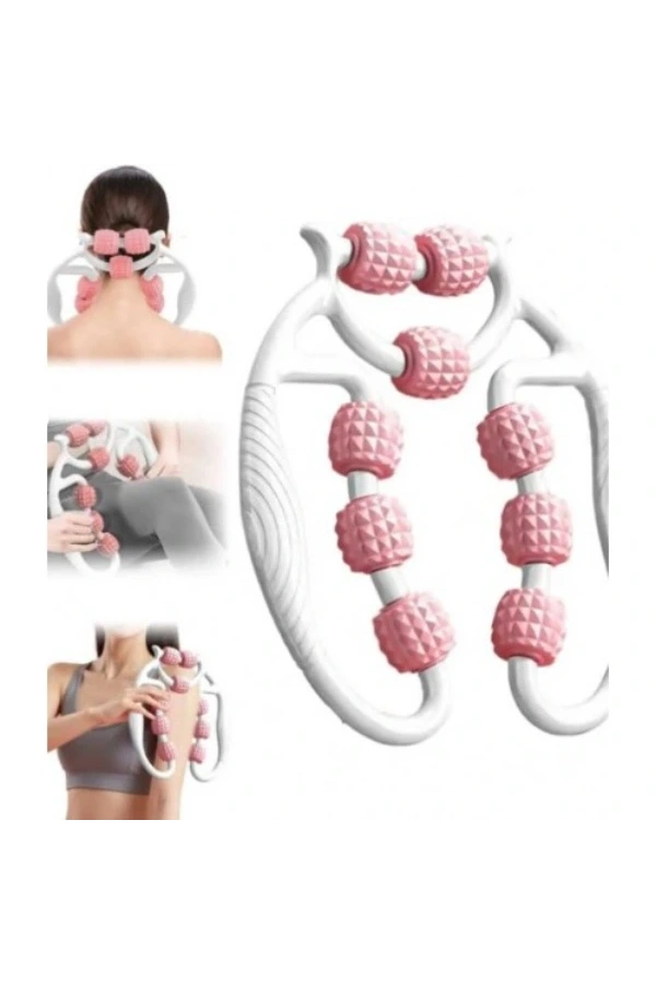 Bidebuvar Selülit Masaj Aleti 9 Tekerlekli Lenf Drenaj Rulosu