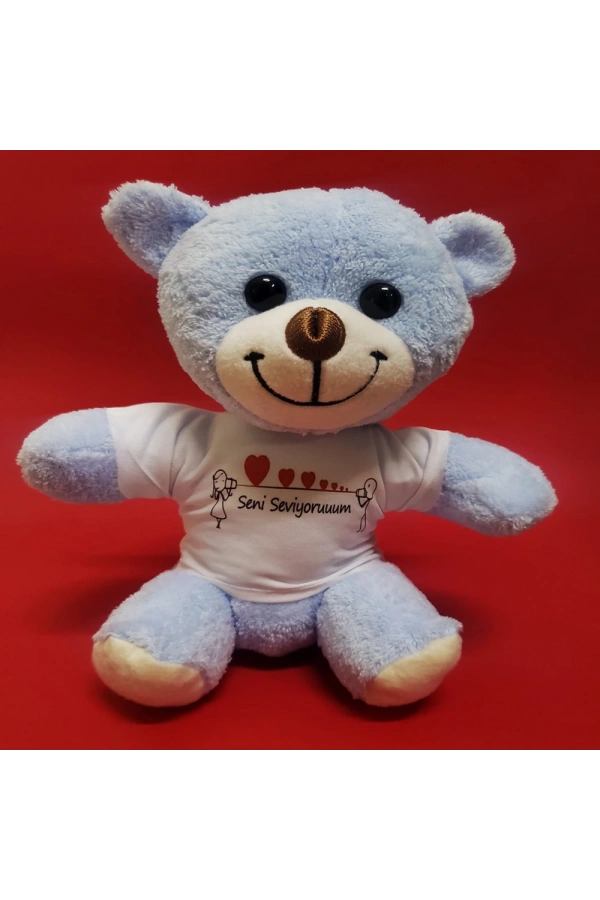 Bidebuvar Seni Seviyorum Tişörtlü Peluş Ayıcık